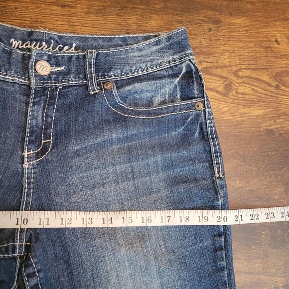 Maurices Jeans 10 R Curvy Bootcut M Pocket Mid Rise Medium Light Wash Stretch - Picture 6 of 10